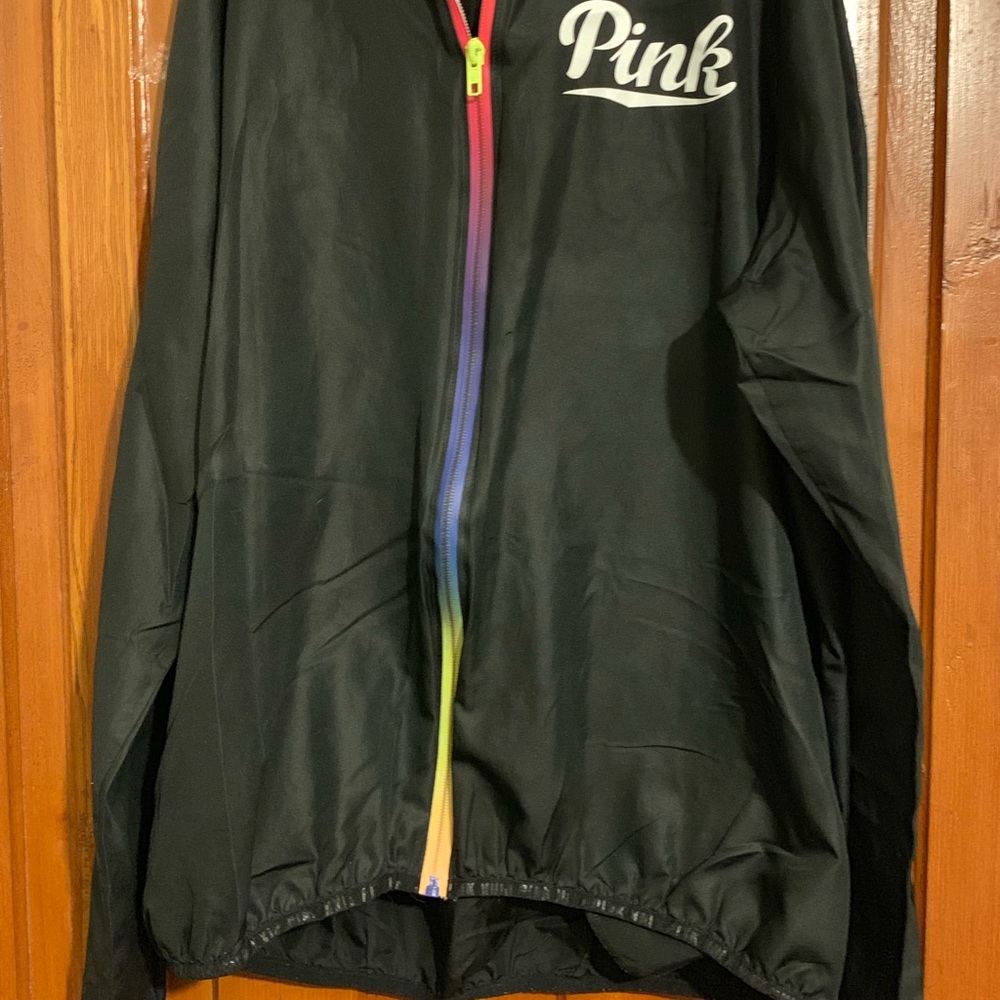 Pink windbreaker jacket